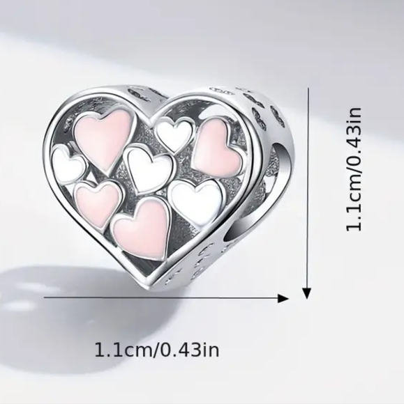Heart Charm for European Style Bracelets Multi  Fits Pandora Systems#1 - Picture 4 of 5